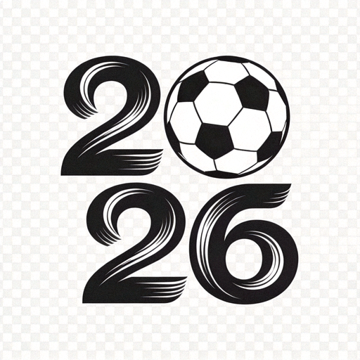 2026年世界杯官网官方logo，橙色与深蓝配色象征足球激情与信赖